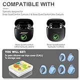 [3 Pairs] Ear Tips Cover for Bose QuietComfort Earbuds II (2022) &Bose QuietComfort Ultra Earbuds (2023), Silicone Sport Ear Hook Cover, Anti-Slip Replacement Eartip Accessories (S,M,L) (Black) - Image 7