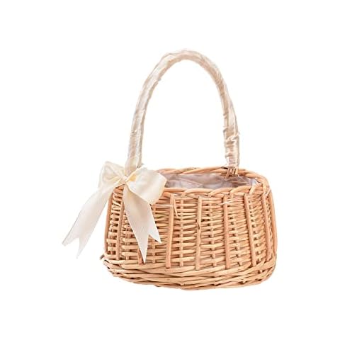 LIBOOI Handwoven Flower Girl Basket Cover