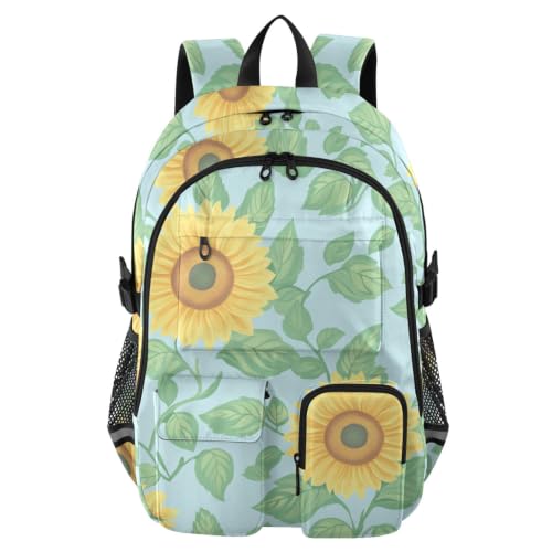 Mochila escolar de girasoles para campus universitario y escapadas