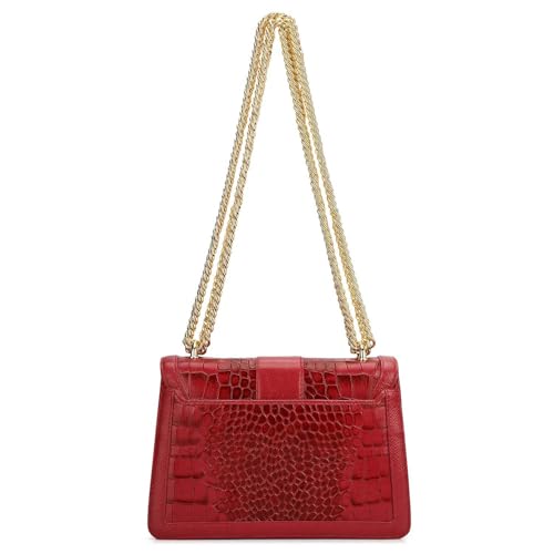 Image of Da Milano Leather Shoulder Bag for Women (01607OL)