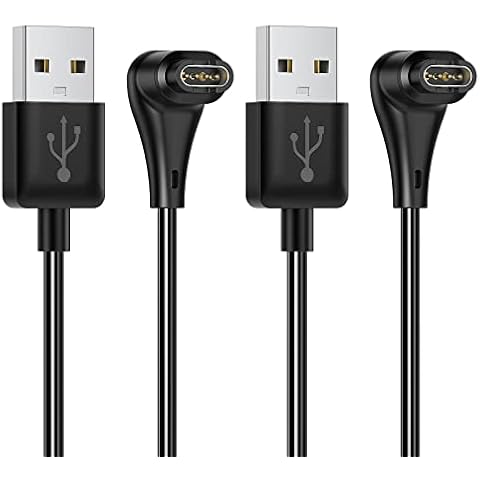 2 Pack Upgraded Charger Cable for Garmin Watch, 3.3ft Elbow Cable Compatible with Garmin Fenix 7 7S 7X/Fenix 6 6X/Forerunner 55 245 45/Approach S10 S62 S60/Venu 2 2S/Vivoactive 4 3/Quatix/Instinct Cover