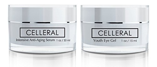Celleral Anti-Aging Combo Celleral Anti-Aging Serum + Celleral Eye - Argireline, Matrixyl, Haloxyl, Hyaluronic Acid, Powerful Collagen Booster, BEST-SELLING WRINKLE TREATMENT + EYE TREATMENT COMBO!