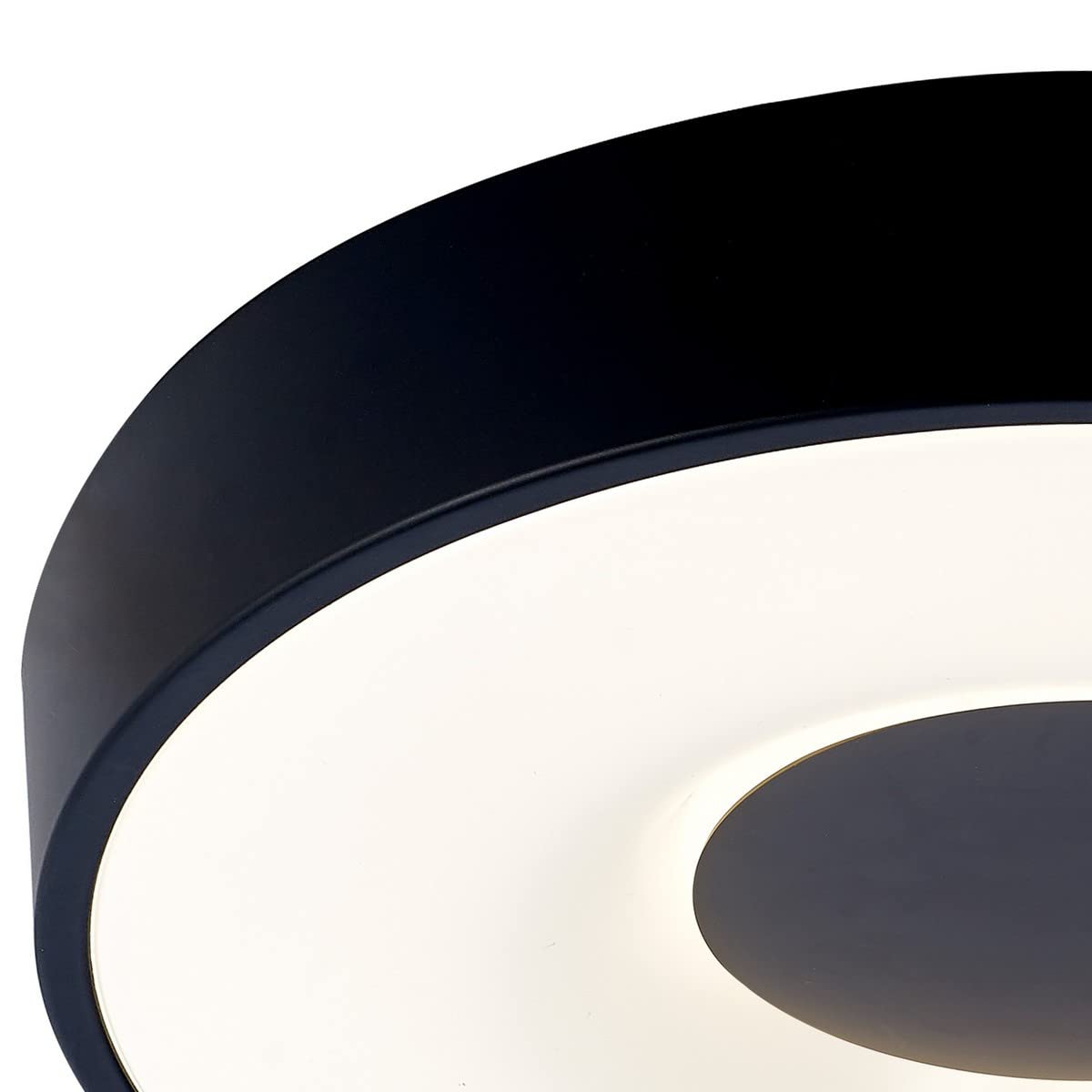 Plafón LED 56W COIN Dimable Mantra Negro Ø38 x 6.8cm altura con mando a distancia