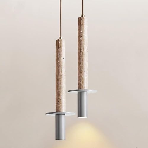 Miniatura 3 de Nordic Ceiling Hanging Lamp Modern Restaurant Bar Decoration Yellow Cave Stone Pendant Light Cylindl Lampshade Chandelier Spotlight Restaurant Bar