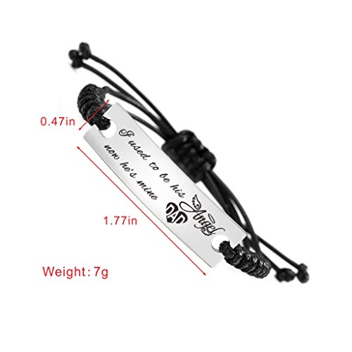 Sousyokyo Sympathy Gifts For Loss Of Dad - I Used To Be His Angel Now He's Mine Dad Bracelet - In Memory Of Loved One Father Jewelry #TOP1