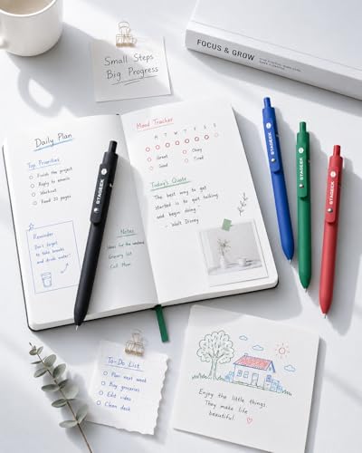 Image of STAGEEK GX3 Colorful & Multi Colored Gel Pens, 8 Pcs with 4 Refills