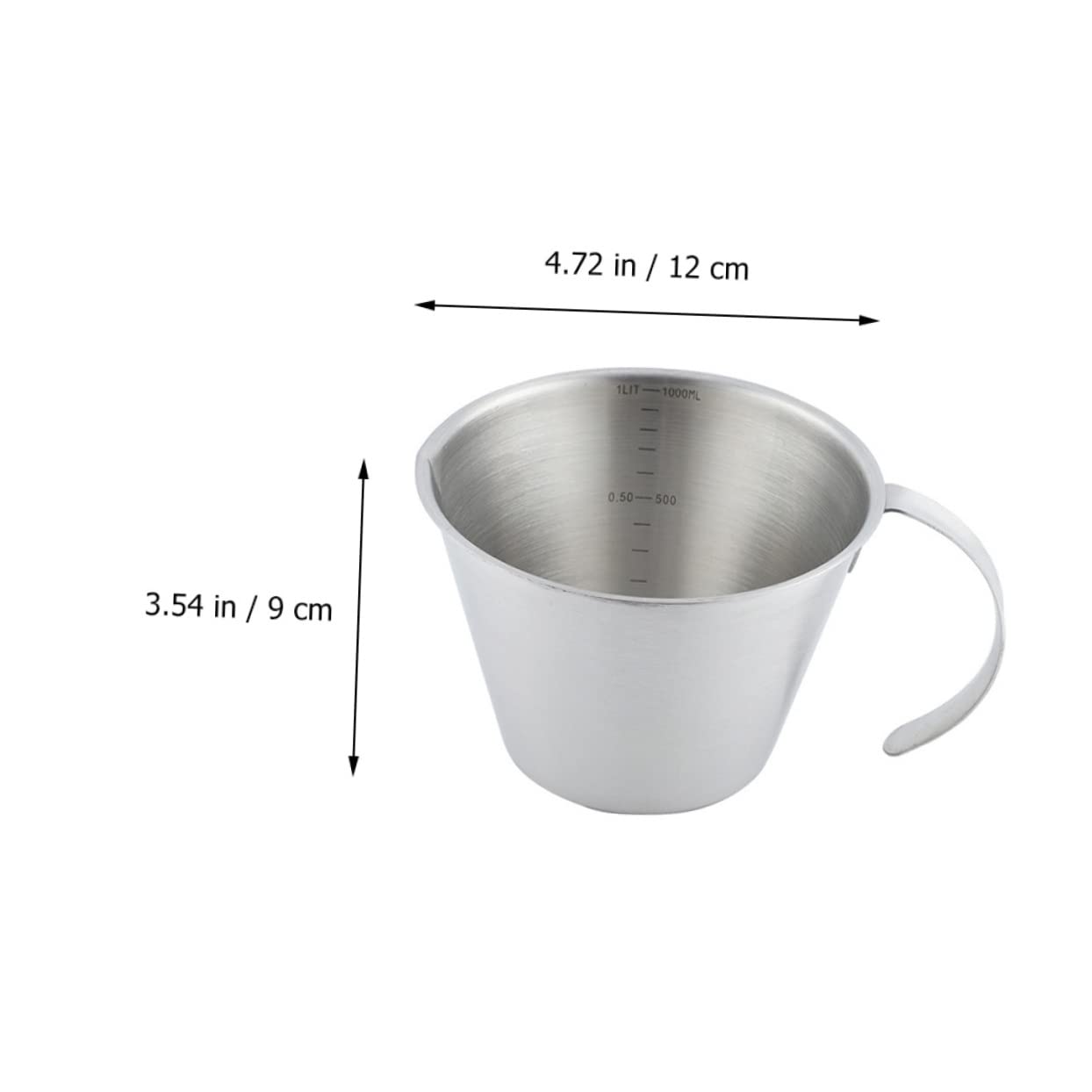2piezas Vaso Medidor Inoxidable Taza De Graduada Jarra Resistente y De Limpiar Para Cocina