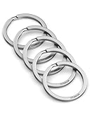 tikey Titanium Key Rings 3 Sizes in the Practical Key Rings Set Suitable for Camping, Hiking and Outdoor Activities and Daily Life (5 * 0.71in)