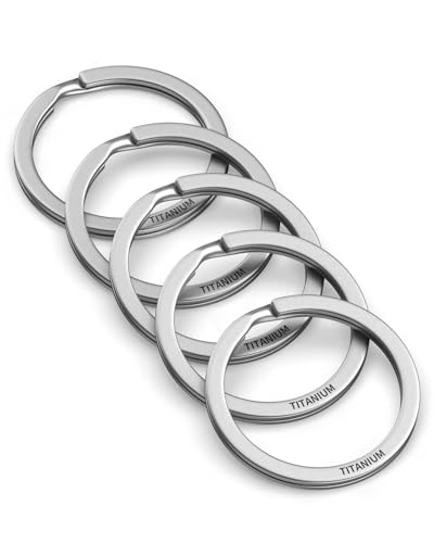tikey Titanium Key Rings 3 Sizes in the Practical Key Rings Set Suitable for Camping Hiking and Outdoor Activities and Daily Life (1.18in*10.98in*10.71in*1)