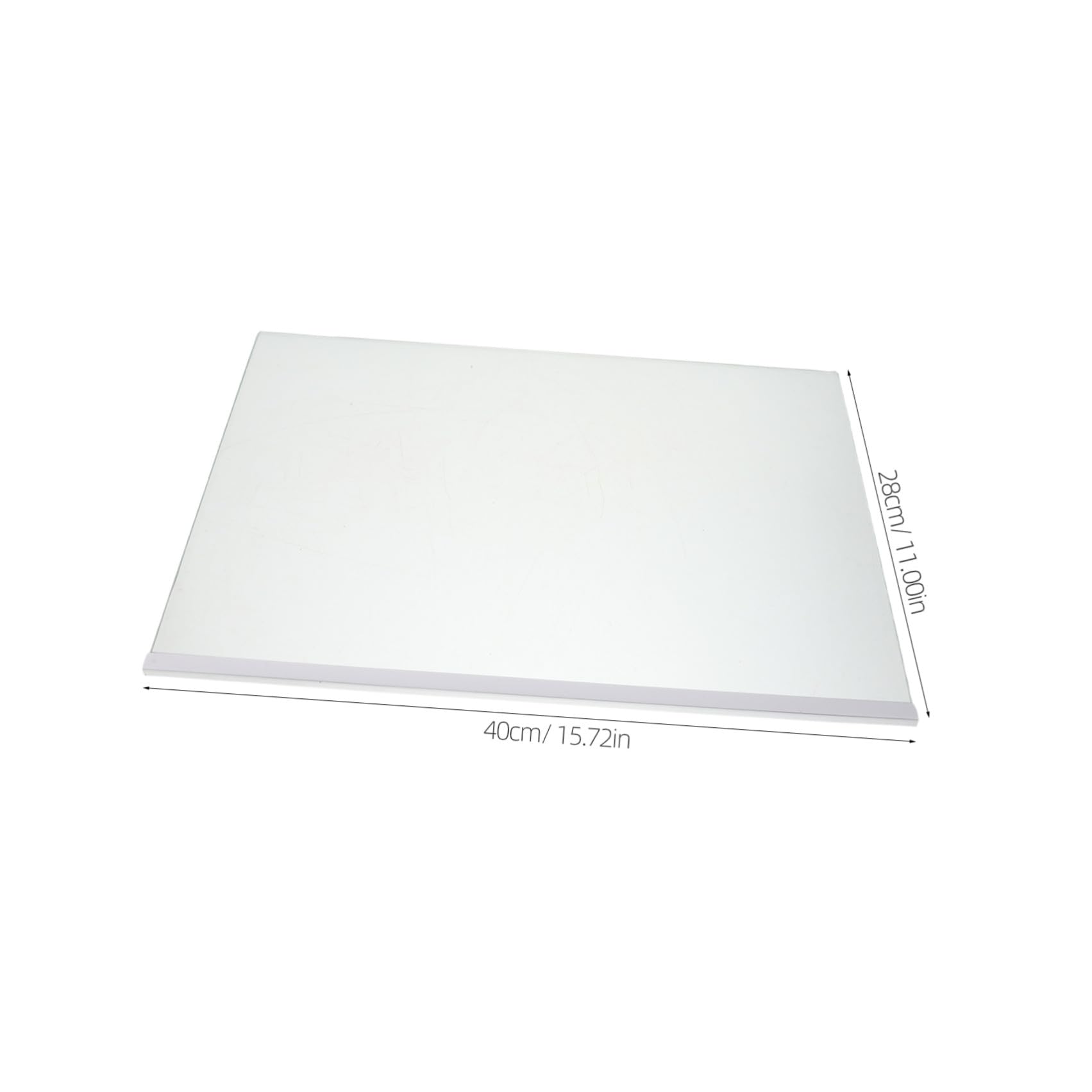Zerodeko Ripiano in Vetro Temperato per Frigorifero 16x11 Pollici Bordi Rifiniti e Design Sicuro, Divisorio per Congelatore e Frigorifero, Compatibile e Resistente
