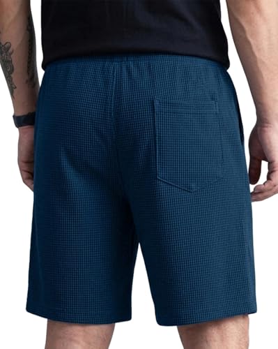 Image of AUSK Men Premium Summer Cargo Shorts Breathable Waffle Knit Fabric Multi Utility Pockets Relaxed Fit Shorts for Mens