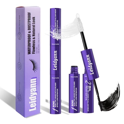 Eyelash Glue Lash Bond & Seal, 2-in-1 Adhesive for Lash Clusters & DIY Eyelash Extensions, 72H Waterproof 123456