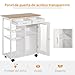 HOMCOM Carro de Cocina Carrito de Servir Multiusos Estantería Carrito Auxiliar con...