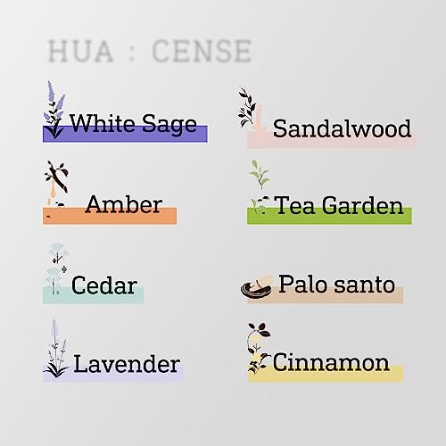 Huacense 8 Mixed Premium Backflow Incense Cones, Natural Essential Oils & Material Scented Incense Cones For Waterfall, For Stress Relief, Spirituality And Good Vibes (Gift Set #2) #TOP1