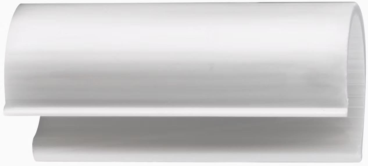 CIRCOPACK Snap Clamps for 1-1/4" PVC or 1-1/2" EMT, Light Grip, White, 4" Long, 40 Pieces