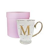 lila punkte oberschenkel Höhe: 11 cm Bombay Duck 13 x 13 x 12 cm Alphabet-Becher Spotty Metallic mit Lila Punkten, Porzellan, weiß, 13x13x12 cm