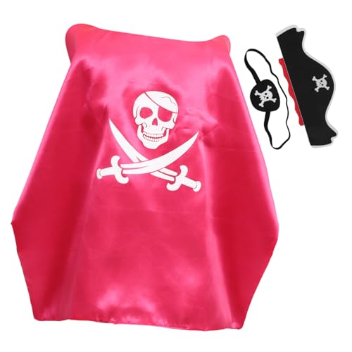 FUNNETOYU Pirata Rosa para Disfraz Infantil Cosplay Halloween Ligera y Fácil de Llevar para Fiesta Pirata y Carnaval