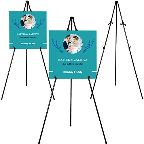 Jiuye 63" Instant Easels Stand For Wedding Sign & Posters,Adjustable Metal Easels For Display Painting Canvas,Folding Tripod With Portable Bag By Joyyeux,Black 3Pack #TOP2