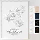 Mapdify Meerbusch personalisiertes Stadtposter, dein 