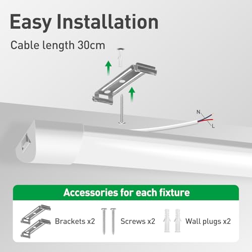 ALUSSO 6er Set LED Röhre 120cm, Superhelle 40W 4800lm Lichtleisten Integrierte Leiste, Farben Veränderbar Leuchtstoffröhre Kaltweiß Neutralweiß Warmweiß, Lichtleiste für Küche Garage Werkstatt Keller