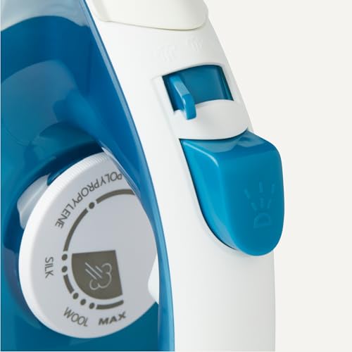 Amazon Basics Steam Iron with Nonstick Soleplate, 1800W, 20g Continuous Steam, 200ml Tank, Blue - Image 5
