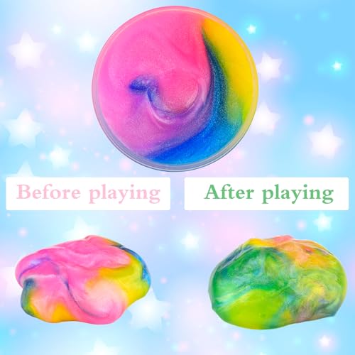 Image of 102 Pack Bulk Galaxy Slime Kit, Party Favors for Kids Slime Cup Bulk DIY Stress Relief Putty Toy Stretchy & Non-Sticky Birthday Goodie Bag Stuffer Classroom Reward for Girls Boys