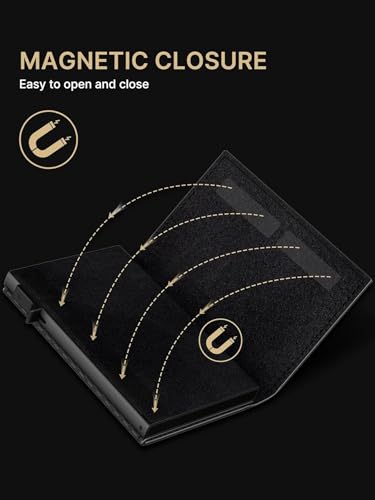 Image of Mens Pop Up Wallet for AirTag: Premium Genuine Leather, RFID Blocking, Smart, Minimalist, 9-14 Card Capacity, ID Window, Cash Slot (Black2)