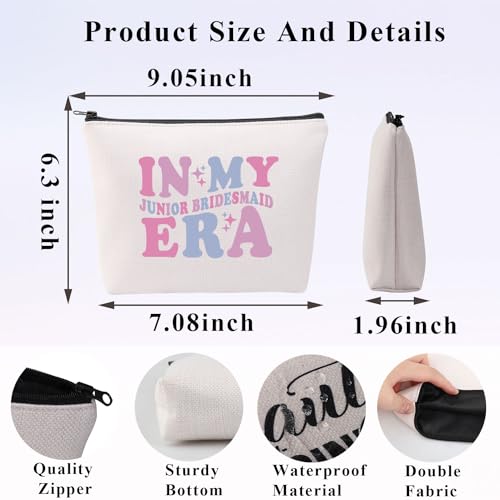 PLITI Junior Bridesmaid Gift Wedding Party Gift Bridal Shower Gift In My Junior Bridesmaid Er Makeup Bag From Bride (Junior Bridesmaid Er bagU) - Image 2
