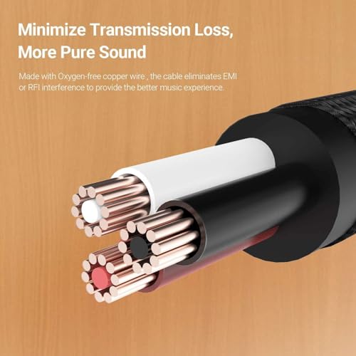 Image of USB Type-C to 2 RCA Audio Cable 1.5 Mtr, Stereo Aux Y Splitter, Gold-Plated Dual RCA Male Connectors, Braided Copper Cable for Smartphone, Tablet, Laptop to Speaker, Amplifier & Home Theater