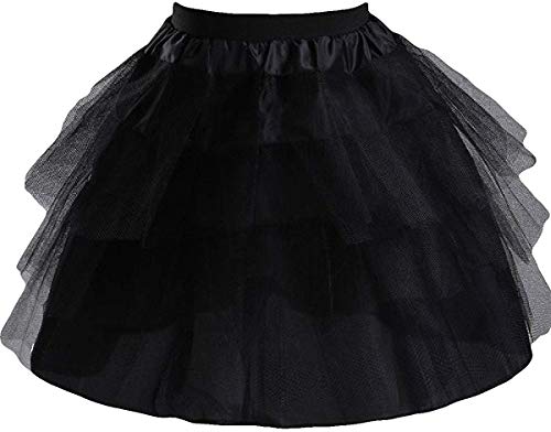 Girls 3 Layers Tulle Short Wedding Flower Girl Petticoat Slips Underskirt