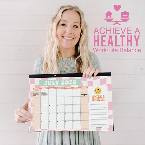 Image of Hadley Designs Large Teacher Desk Calendar 2026-2027 - Desktop Calendar 2026, 18-Month Academic Desk Calendars for School, Home & Office, Cute Classroom Must Haves, Back to School Teacher Gifts