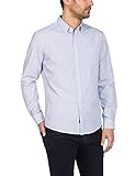  Replay Herren M4972B.000.52044 Freizeithemd, Mehrfarbig (White/Light Blue Stripe 10), Kragenweite: Medium cm