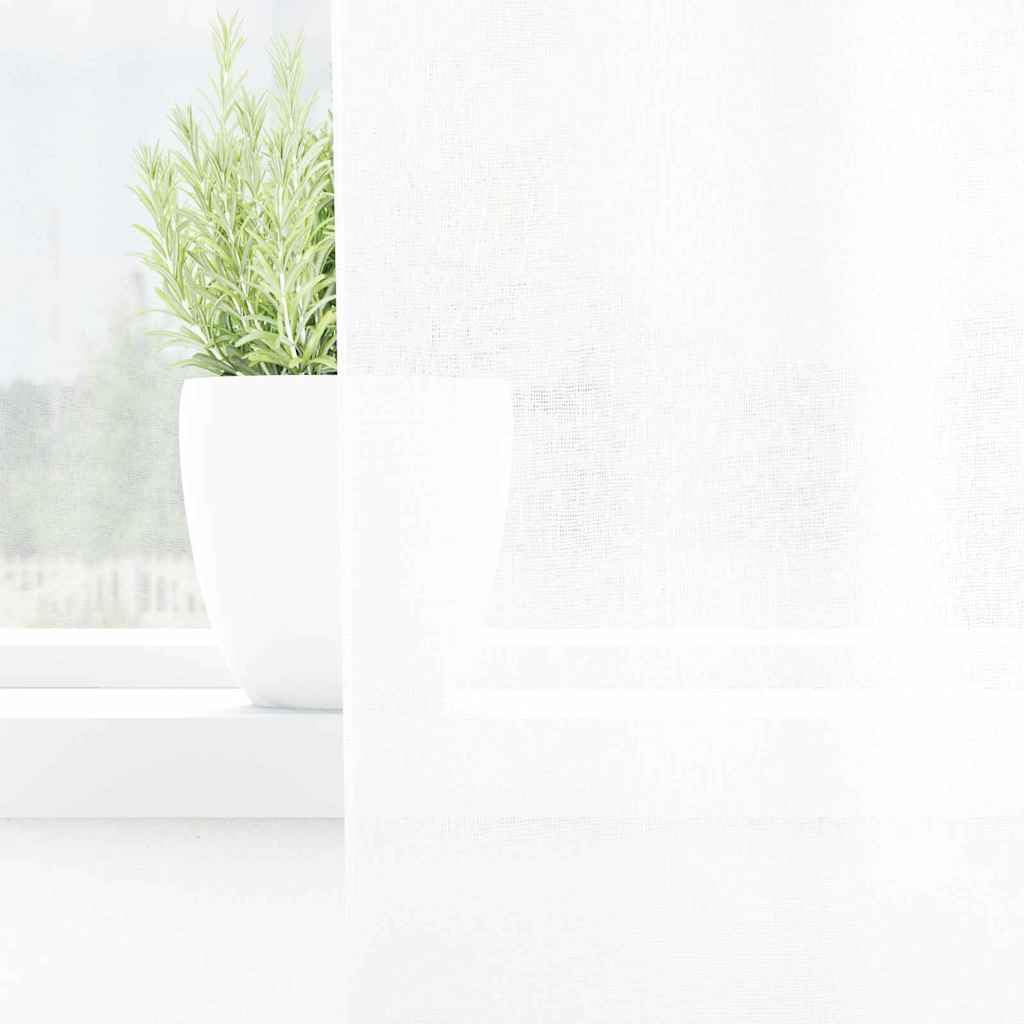 Cortina de gasa blanca de 245 x 140 cm, poliéster, 2 unidades, translúcida, para salón, dormitorio, habitación infantil, con protección visual y protección solar