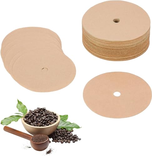 200Pcs Disposable Coffee Filter Paper, 3.75In Circular Brown Coffee Machine Filter for Camping, Home, Office, Coffee Shops Disposable Coffee Filters, Paper and Plastic Household Supplies