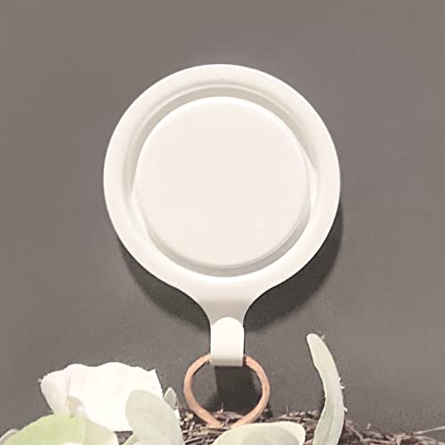 Haute Decor Attract Pinch-Free Magnetic Wreath Hanger (White) - Set of 2 Magnets - for use on 1 Single-Pane Glass Door/Window or 2 Metal Doors/Surfaces - Thumbnail 4