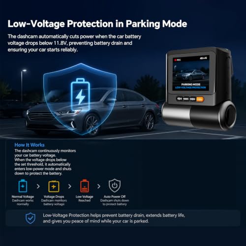 4K Dash Cam Front and Rear,Native 4K HDR STARVIS 2 Sensor Night Vision - image 6