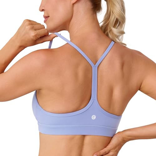 Image of BAYDI Clouduxi Y Back Sports Bra for Women - Padded Racerback Spaghetti Strap Low Impact Workout Yoga Bra, A-C Cups