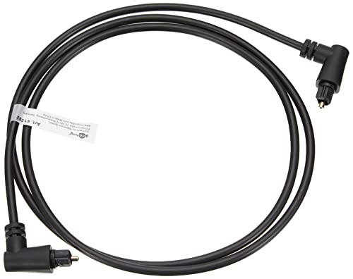 Goobay 41592 Câble Toslink avec connecteur à 90° (connecteur rotatif à 360°), 1 mètre, câble à fibres optiques coudé des deux côtés, câble audio...