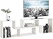 DEVAISE TV Stand, Modern and Versatile Entertainment Center Media Stand, Used as a Bookcase, TV Console or Storage Shelf for Your Living Room, 0.59" Thick, White