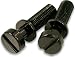 Kluson USA Brass Stop Tailpiece Stud Set USA Thread Black