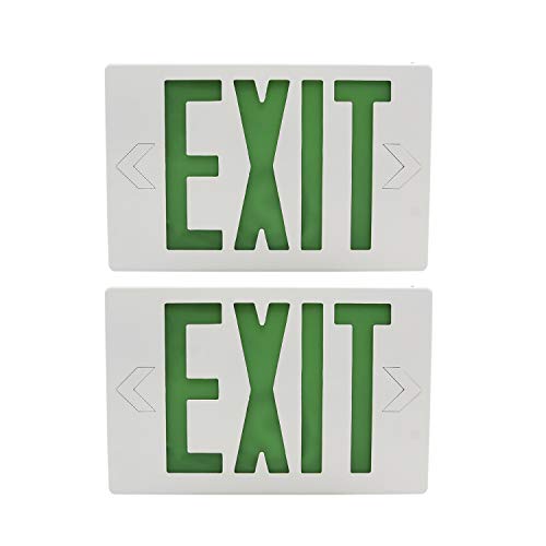 Ainfox 2 Pack LED Exit Sign Emergency Wall Light, Back -up Letter Cover (green/2pack) Ainfox 2 Pack LED Exit Sign Emergency Wall Light, Back -up Letter Cover (green/2pack)