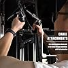 KORIKAHM Cable Machine Attachment with Upgraded Ergonomic Gym Handles, LAT Tricep Rope Pull Down Attachment,Exercise Handles for Home Gym Workout (Double Ring Handle) #2