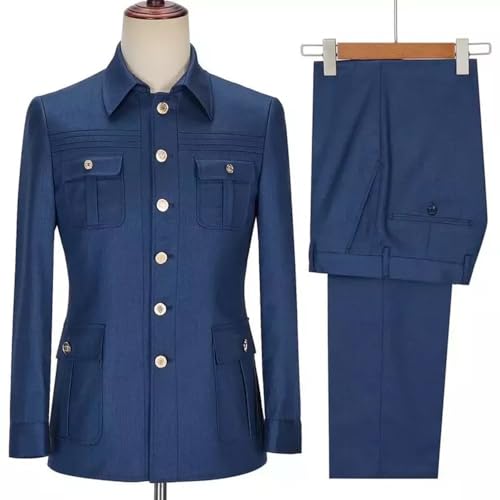 Men's Suit Single Breasted Button Jacket and Pants Two Pieces Set for Daily Leisure3