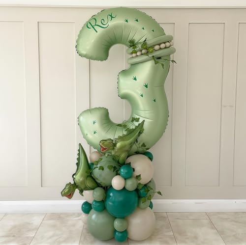 Image of Sage Green Number 13 Balloon,13 Balloon for Birthday Party Decorations | 13 Number Balloon,40 Inch 13 balloons,Helium-fillable,13 Foil Mylar Balloons,for Boys Girls Birthday Party Decorations