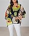 Vanbuy Floral Print Swimwear Cover Up Tops for WomenTrendy Batwing Blouses Plus Size Tops Beach Cover Ups Floral Kimonos