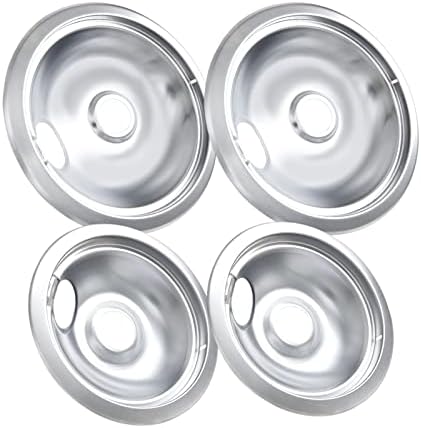 COZZIVITA 316048413 and 316048414 Stove Burner Drip Pans for Electric Stove Top - Perfectly Fit Frigidaire Kenmore Electric Range -Thickening to Prevent Bending and Rust - Include 2 x 6 in, 2 x 8 in