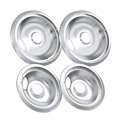 COZZIVITA 316048413 and 316048414 Stove Burner Drip Pans for Electric Stove Top - Perfectly Fit Frigidaire Kenmore Electric Range -Thickening to Prevent Bending and Rust - Include 2 x 6 in, 2 x 8 in