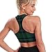 Women Girls Comfy Racerback Yoga Vest Elastic Green Scottish Tartan Check Plaid Athletic Tops with Pads Control Shapewear Activewear for Workout Training
