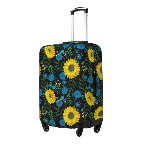 Sunflowers Leaves Luggage Cover Protector Anti-Scratch Washable Fits 18-32 Inch Luggage-Small2