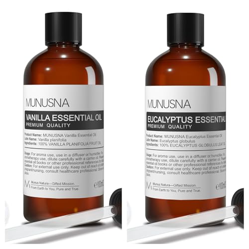 Aceite Esencial de Eucalipto y Vainilla 100ml Cada Uno